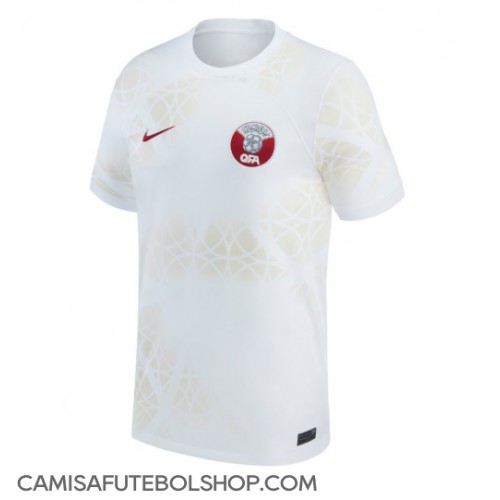 Camisa de time de futebol Catar Replicas 2º Equipamento Mundo 2022 Manga Curta